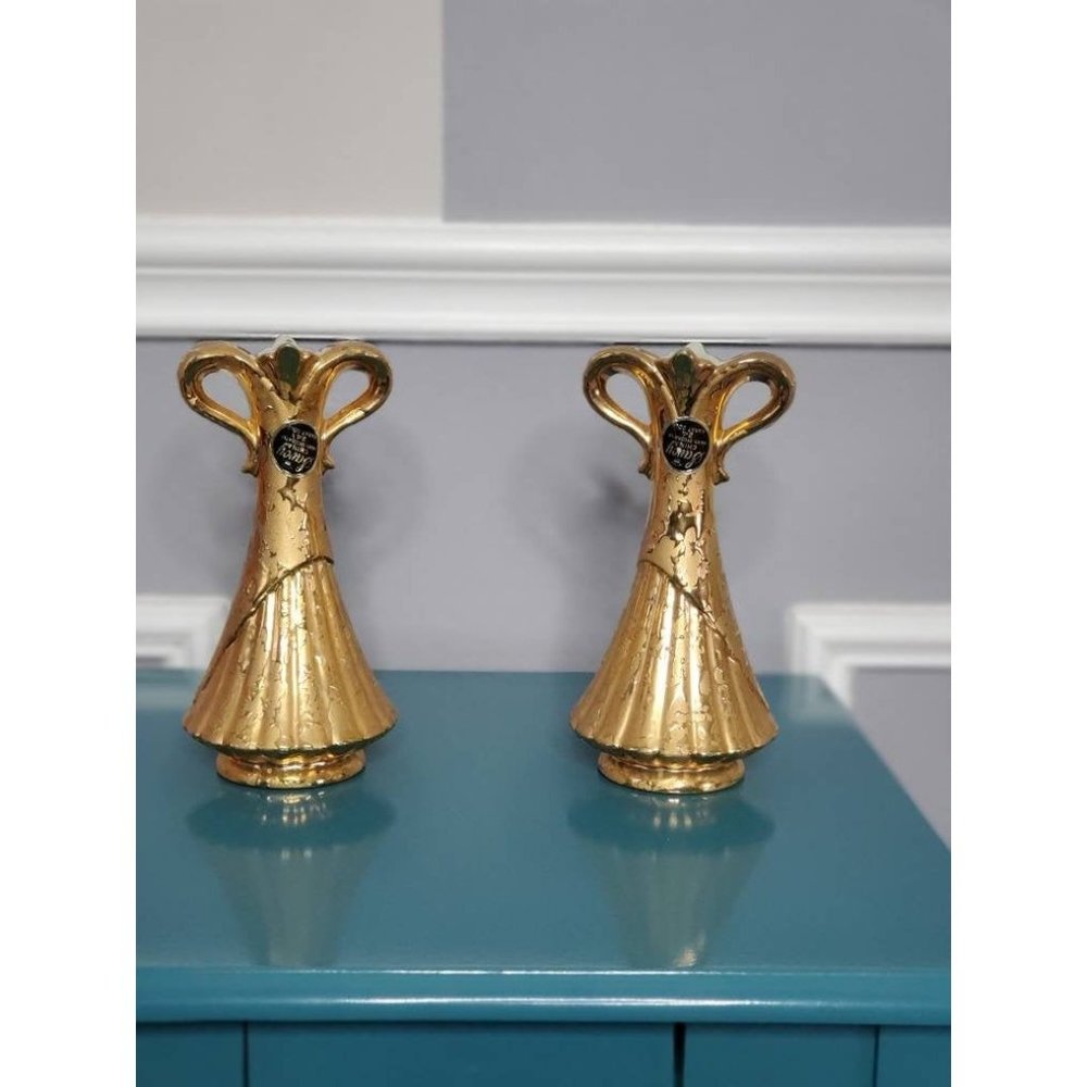 SAVOY Vase, 24k Gold, Vintage Vase, Weeping Gold